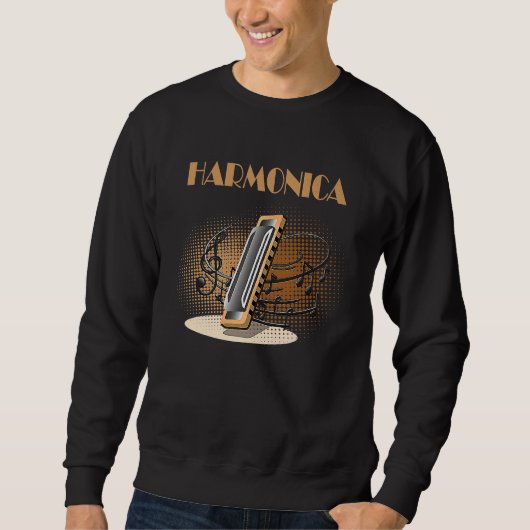 Blues Harmonica mouth organ harmonicist 1 Sweatshirt (Vorderseite)