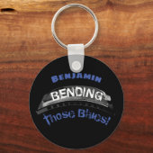 Blues harmonica Spieler Biegen Spaß Musiker Schlüsselanhänger (Vorderseite)