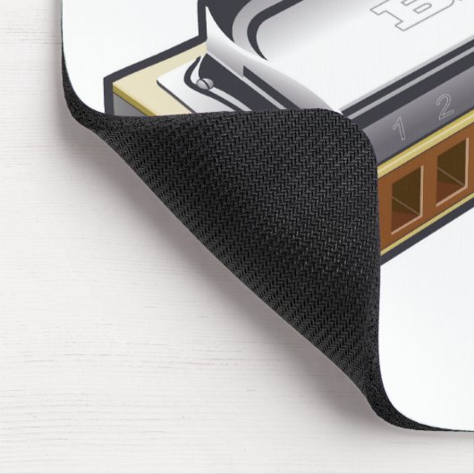 Blues-Harmonika - Mousepad (Ecke)