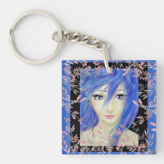 Blues hat es Original Anime Girl Schlüsselanhänger
