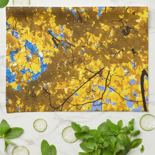 Blues Herbst Handtuch (Gefaltet)