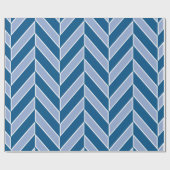 Blues Herringbone Geschenkpapier (Flach)