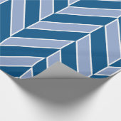 Blues Herringbone Geschenkpapier (Ecke)