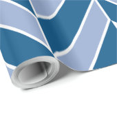 Blues Herringbone Geschenkpapier (Rolleneckpunkt)