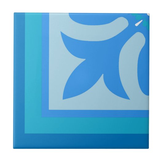 Blues im Ozean Fliese (Vorderseite)