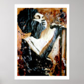 Blues in braunem Großplakat Poster (Vorne)