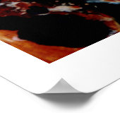 Blues in braunem Großplakat Poster (Ecke)