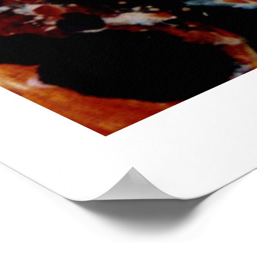 Blues in braunem Großplakat Poster (Ecke)