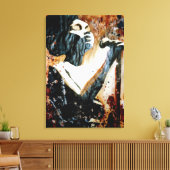 Blues in Brown über die Leinwand (Insitu (Wohnzimmer))