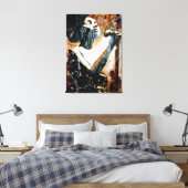 Blues in Brown über die Leinwand (Insitu (Schlafzimmer))