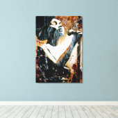 Blues in Brown über die Leinwand (Insitu (Holzboden))