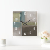 Blues in Dusk II Quadratische Wanduhr (Zuhause)