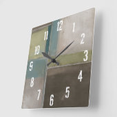 Blues in Dusk II Quadratische Wanduhr (Winkel)