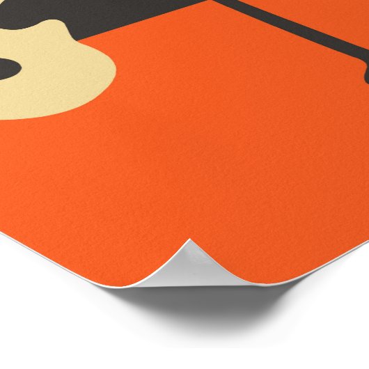 Blues & Jazz Saxophon Abstrakt Art Poster (Ecke)