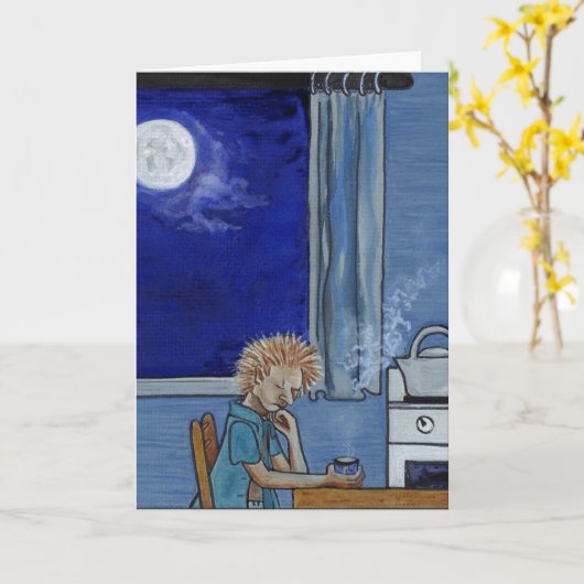 Blues Kettle Karte (Gelbe Blume)