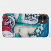 Blues lacht Spaß drei Bären Case-Mate iPhone Hülle (Rückseite (Horizontal))