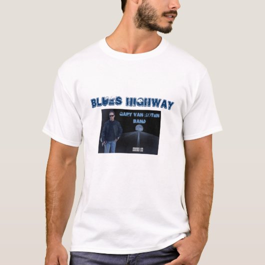 Blues-Landstraßen-Weg 66 W T-Shirt (Vorderseite)