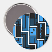 Blues Magnet, groß Magnet (Vorderseite/Rückseite)