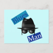 Blues Man Postkarte (Vorderseite)