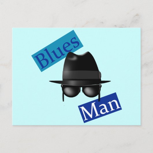 Blues Man Postkarte (Vorderseite)