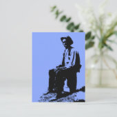 Blues Man Postkarte (Stehend Vorderseite)