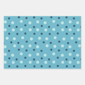 Blues mit Punkten Ergänzendes Set von 3 Gruppen Geschenkpapier Set (Vorderseite 2)