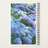 Blues Muse Hydrangeas Spiral Notebook Planer (Rückseite)