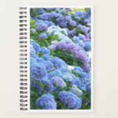 Blues Muse Hydrangeas Spiral Notebook Planer (Vorderseite)