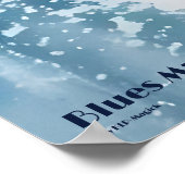 Blues Mused AI Fantasy Digital Art Print Jazz Poster (Ecke)
