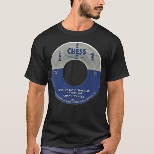 Blues Music Fan muddy Waters Schach Platten Klasse T-Shirt (Vorderseite)