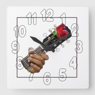 Blues Music, Good Feelin' Bad Clock Quadratische Wanduhr