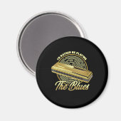 Blues Music Instrument Harmonica Geschenk Magnet (Vorderseite/Rückseite)