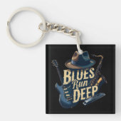 Blues Music Retro Aesthetic Vintag Jazz Schlüsselanhänger (Vorderseite)