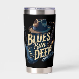Blues Music Retro Aesthetic Vintag Jazz Thermobecher