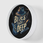 Blues Music Retro Aesthetic Vintag Jazz Uhr (Winkel)