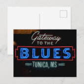 Blues Music Sign Tunica Mississippi Postkarte (Vorne/Hinten)