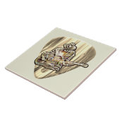 Blues Musician hinter Pick - Feel der Musik Fliese (Seite)