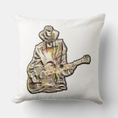 Blues Musician with hat - Feed the music Kissen (Vorderseite)