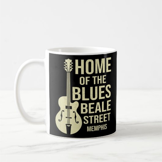 Blues Musician Zuhause der Blues Beale Street Memp Kaffeetasse (Links)