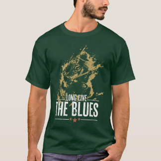 Blues-Musik-Gitarre für Gitarrist Vintage retro Mä T-Shirt