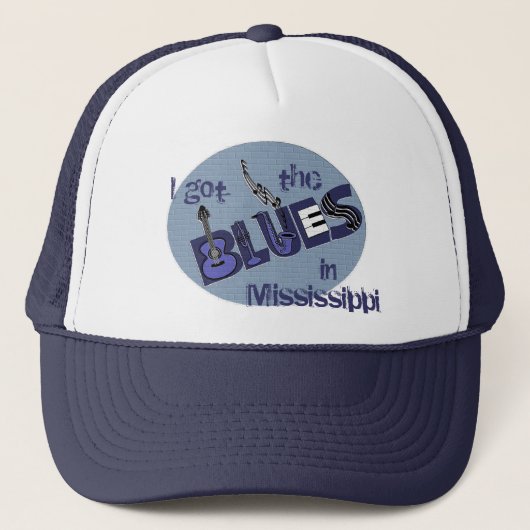 Blues-Musik-Hut Truckerkappe (Vorderseite)