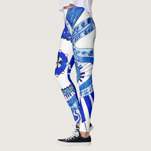 Blues-Musik Leggings (Links)
