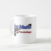 Blues-Musik-Tasse Kaffeetasse (Vorderseite Links)