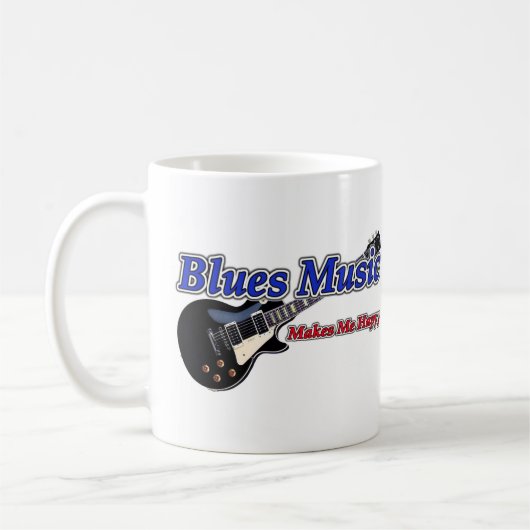 Blues-Musik-Tasse Kaffeetasse (Links)
