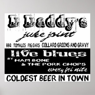 Blues-Musikposter für Vintage Werbung Poster