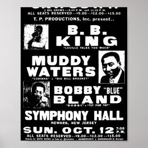 Blues-Musikposter Poster
