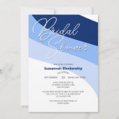 Blues Navy Carolina Robins Egg Horizontal Streams Einladung (Vorderseite)