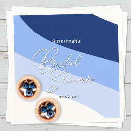 Blues Navy Carolina Robins Egg Horizontal Streams Serviette