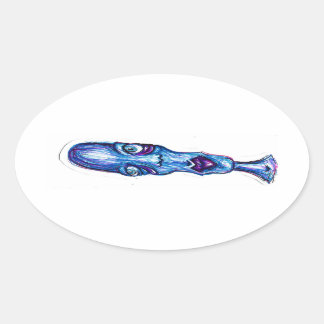 Blues Ovaler Aufkleber