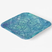 Blues Pappteller (Gewinkelt)